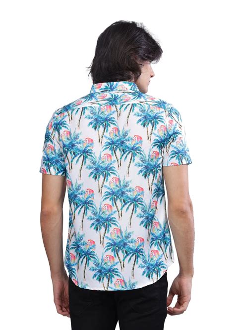 Tusok Bird Pattern Short Sleeve Printed Shirts