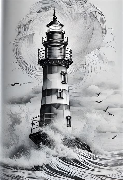 Lighthouse Tattoo Design