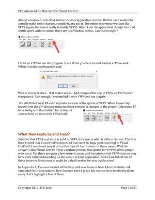 Image result for VFP Advanced