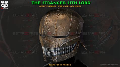 The Stranger Sith Lord Helmet - Acolyte Helmet - Star Wars 3D Print Model by blackstar90