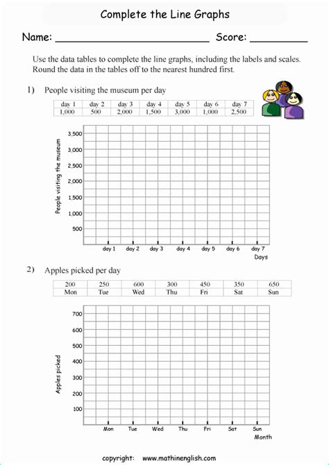 Free Line Graph Worksheets Inspirational Printable Primary Math Worksheet for Math Grades 1 to 6 ...