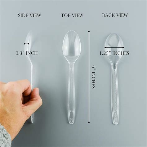 Buy Plasticpro Clear Plastic Soup Spoons Disposable Cutlery Medium ...
