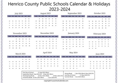 Henrico County School Calendar 2023 - Schoolcalendars.net