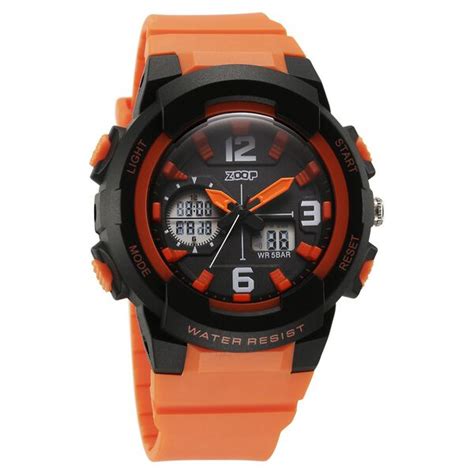Buy Online Zoop Analog Digital Watch with Black Dial & Orange Strap for ...