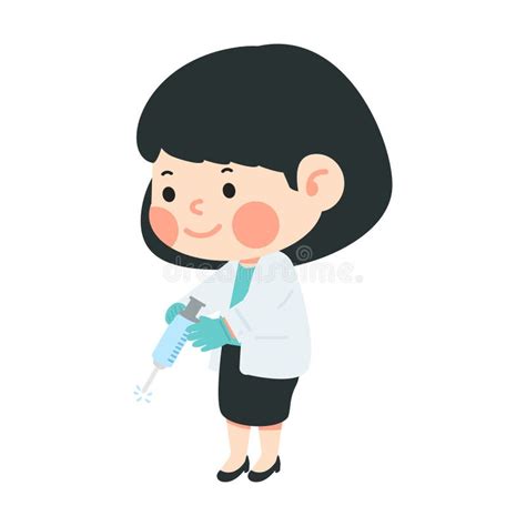 Doctor Holding Syringe for Injection Stock Vector - Illustration of syringe, practitioner: 349672461