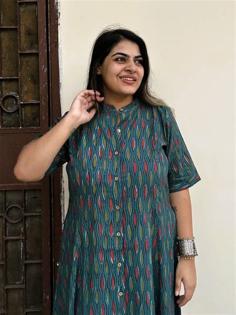Moana Second Edition Hand Block printed A Line Maxi Shirt Dress – Kasaa ...