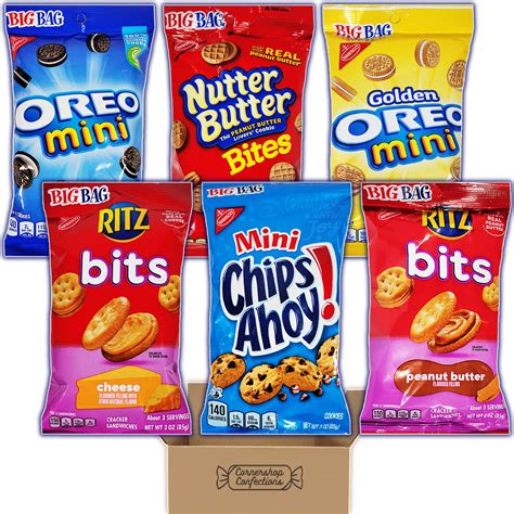Big Bag Snacks Variety Pack - 6 Flavors 1 Bag Of Each - Nutter Butter ...