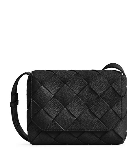 Bottega Veneta Grey Small Leather Diago Cross-Body Bag | Harrods UK
