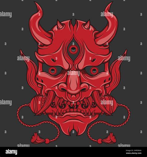 Japanese Demon Mask Painting
