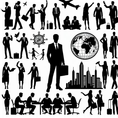 Business People Silhouette Vector 的图像结果