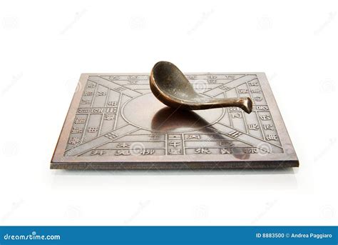 Ancient Chinese Compass on White Stock Photo - Image of compass, east ...