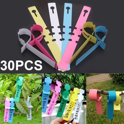 30PCS Plastic Plant Nursery Garden Labels Tags Seed Plant PVC Reusable Eco-Friendly Waterproof ...
