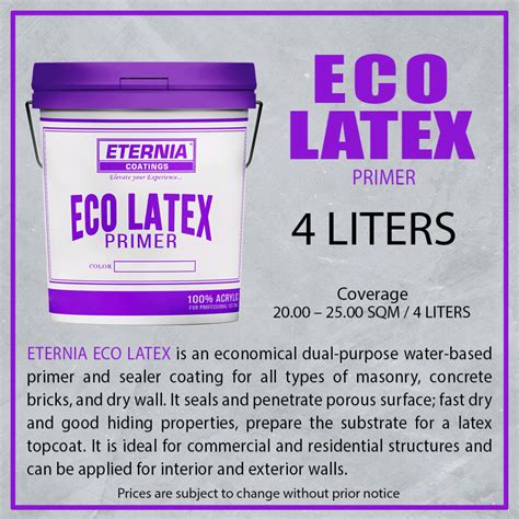 ECO LATEX (PRIMER) 16 L - GT Stone Works Shop