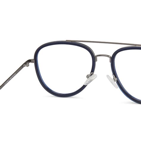 Buy Blue Silver Blue Full Rim Aviator Lenskart Air fusion VC E11288 ...