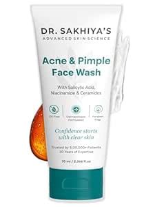 Dr. Sakhiya's Acne & Pimple Face Wash (70ml) 2% Salicylic Acid ...