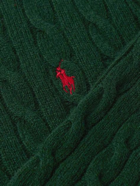 Polo Ralph Lauren - Cable-Knit Wool and Cashmere-Blend Sweater - Green ...