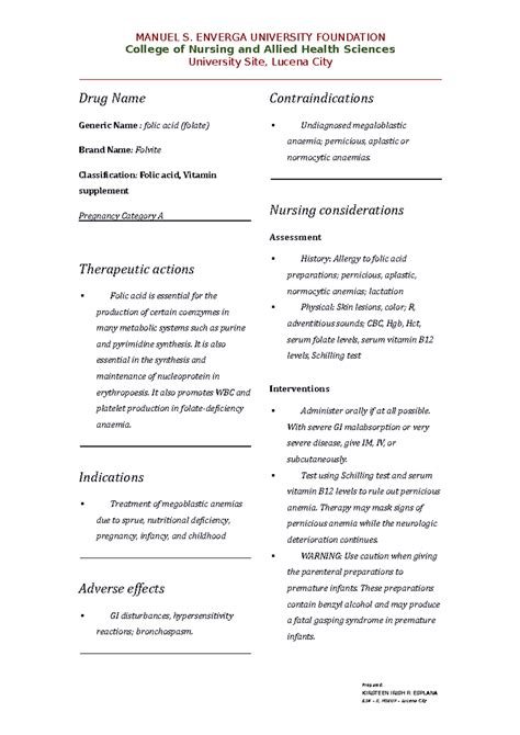 Folic Acid Lab Test Name at Glen Chambers blog