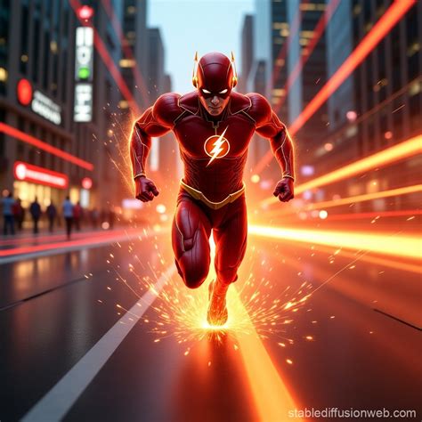 The Flash Running Image | Stable Diffusion Online