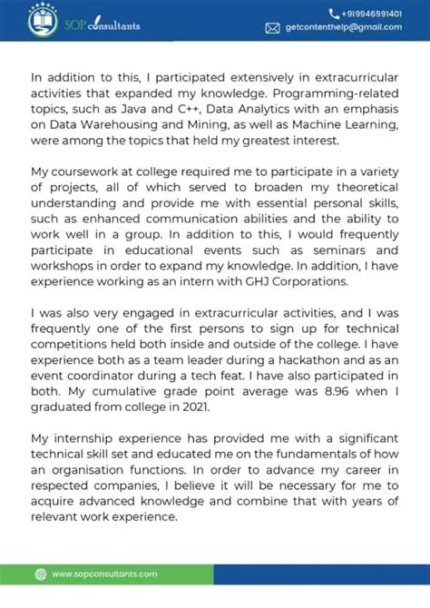 SOP for Masters in Computer Science Conversion Sample 的图像结果