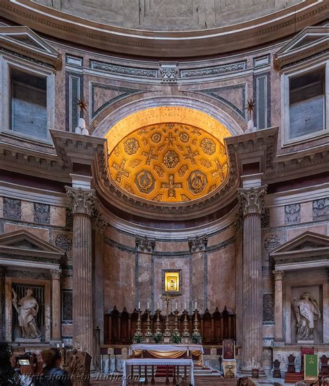 Fourth Chapel Main Altar Apse mosaics Pantheon Rome Italy