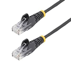 StarTech.com 0.5 m CAT6 Cable - Slim CAT6 Patch Cord - Black - Snagless ...