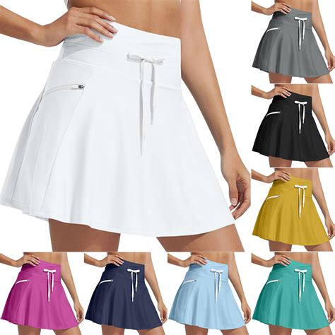 pstuiky Swim Skirts for Women, Women Solid Swim Skirt with Liner Quick ...