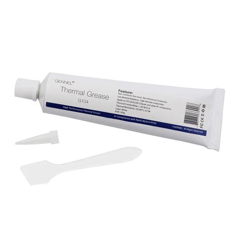 GENNEL 100Gram Tube White Thermal Grease Paste Silicone Compound for PC ...