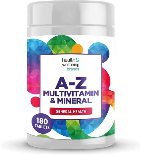 A-Z Multivitamin and Minerals 180 Tablets, Vitamins for Men's and Women's, 23 High Strength ...