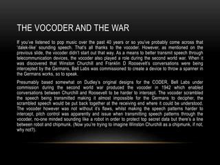 Image result for Vocoder History
