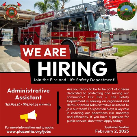 City of Placentia on LinkedIn: We're hiring! Our Fire and Life Safety ...
