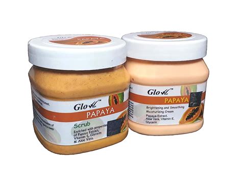Glow Right PAPAYA SCRUB With PAPAYA CREAM (Set of 2) : Amazon.in: Beauty