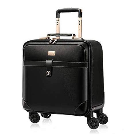 THE CLOWNFISH Luxury Luggage Faux Leather Hardsided Suitcase Spinner 8 ...