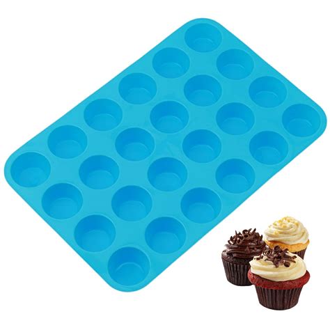 Buy WADY Large Mini Muffin Pans - 24 Cup Jumbo Silicone Pan for ...