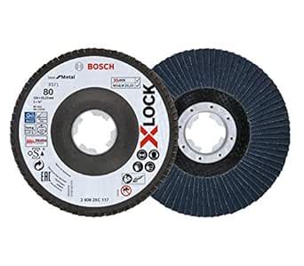 Bosch Professional 2 x Flap Disc (X-LOCK, Ø 125 mm, grit size K80, bore ...