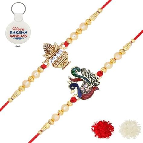 Buy Riddhika Ventures Stunning Gold Plated Designer Peacock and ...