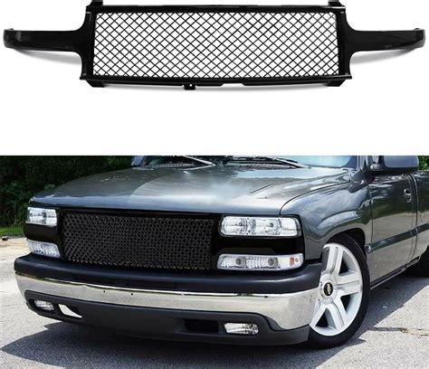 Amazon.com: VAVICARS Front Grille Mesh Glossy Black Fit For Chevy ...