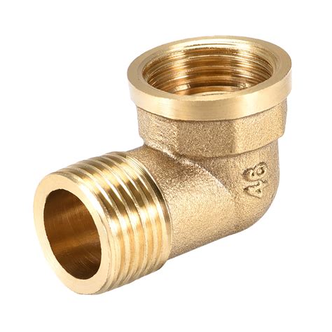 Brass Hose Fitting 90 Degree Elbow G1/2 Male x G1/2 Female Pipe ...