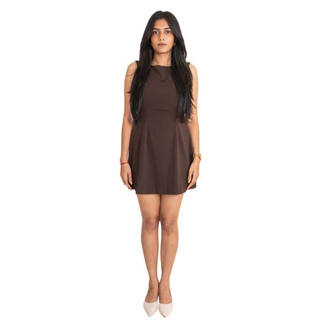 Coffee brown mini dress – MOCEAN