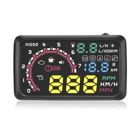 HUD Head Up Display,5.5" OBD II/OBD 2 Dash Screen Projector,Windshield ...