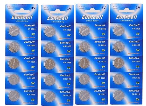 20 X Eunicell 3 0v Cr2025 Lithium Coin Cell Batterie | Desertcart INDIA