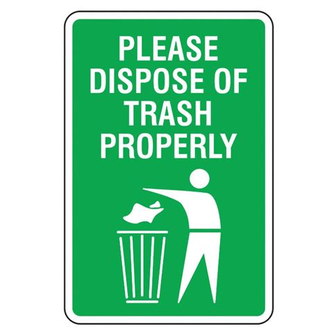 JEEPL- PLEASE DISPOSE OF TRASH PROPERLY SIGNAGE| WASTEGE SIGNAGE ...