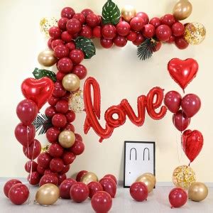 SOI Red Gold Balloons For Husband Or Wife Latest Love Decorations Price ...
