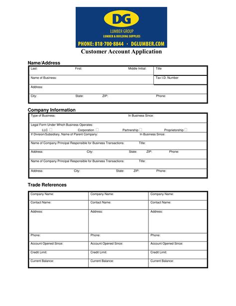Applications And Forms | DG Lumber Group