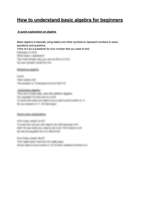 Basic Algebra Explained Step by Step 的图像结果