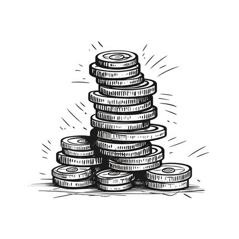 Premium Photo | Minimalist Vector Illustration HandDrawn Black Income Icon on White Background