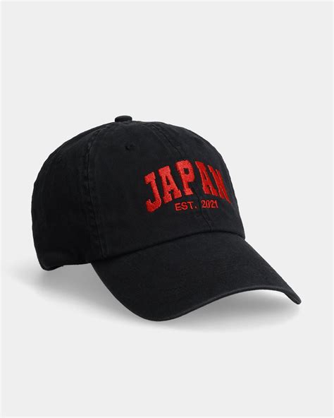 JAPAN Dad Cap – Black & Red, 6,500+ Stitches | 999TEE – 999Tee