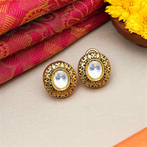 92.5 Silver Designer Stone Earring – Ivanah Silver