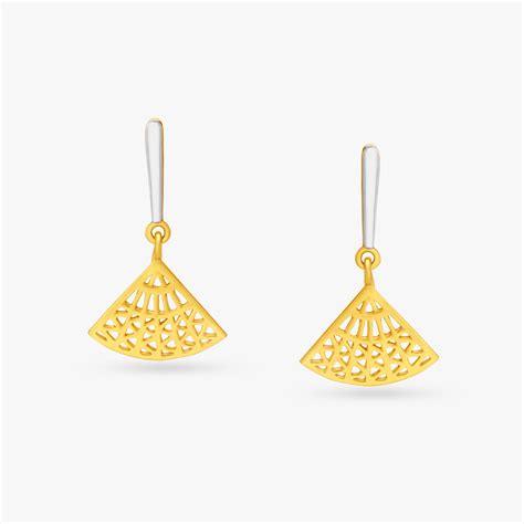 Modish Contemporary Gold Drop Earrings