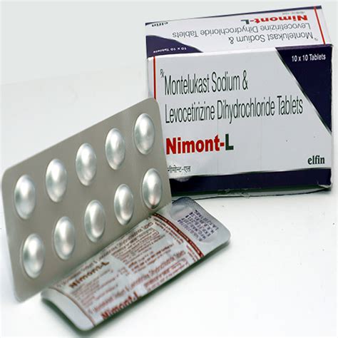 Montelucast sodium I.P eq. to Montelucast 10 mg + Levocetirizine I.P 5