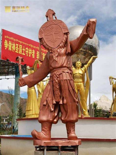 西藏城市入口藏戏人物雕塑-铸铜雕塑-重庆雕塑厂,铜雕塑,不锈钢雕塑,玻璃钢雕塑，定制铜佛像厂家-富瑞精典景观雕塑